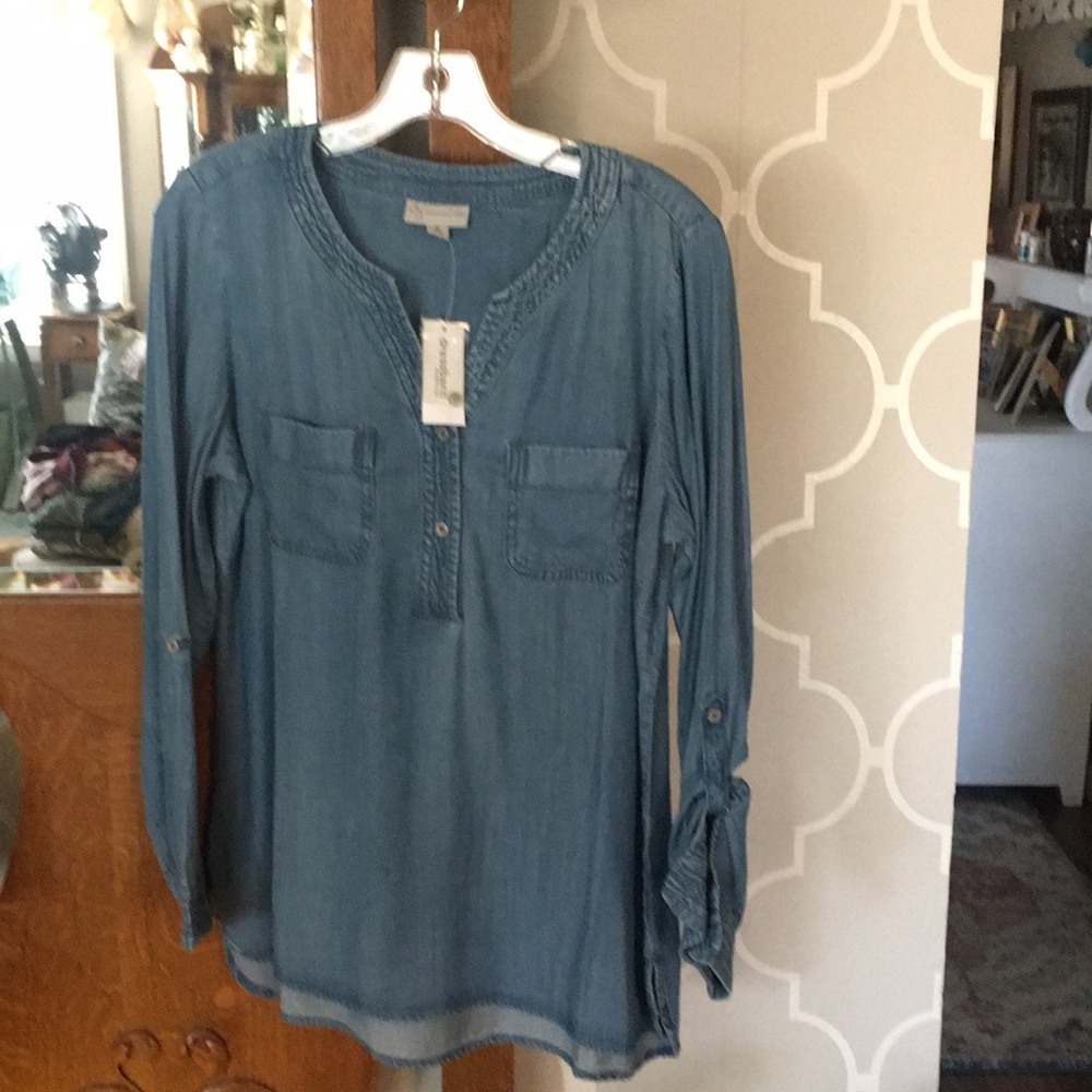 Long sleeve denim top